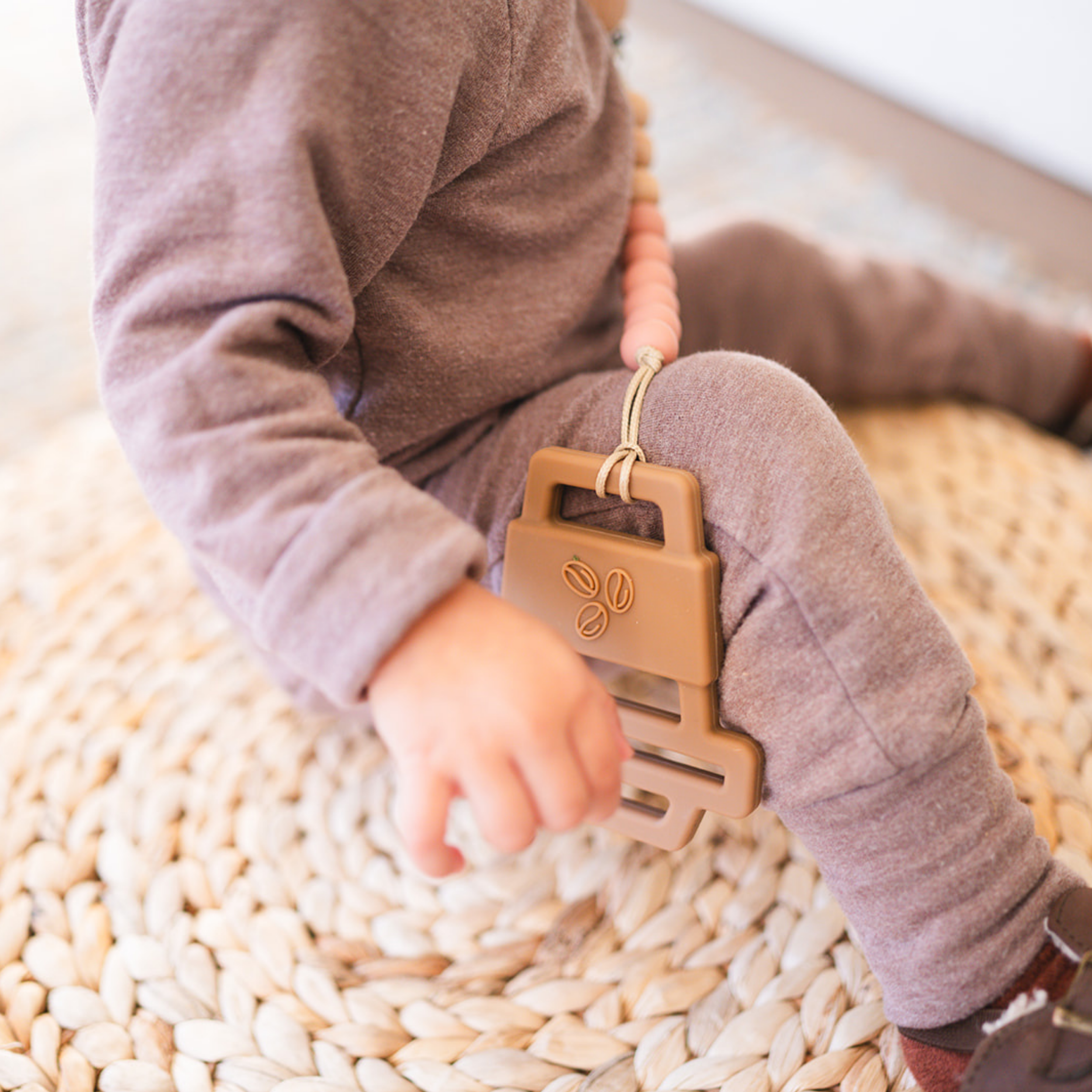 Beaded Wooden & Silicone Pacifier Clip